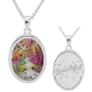 Shopkins Shaker Silver Pendant Necklace